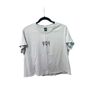 Wild Fable Light Blue Tee with Daisy Embroidery